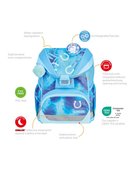 50048939,Ghiozdan echipat ultralight XL Plus Herlitz 50048939, Motiv lucky horse