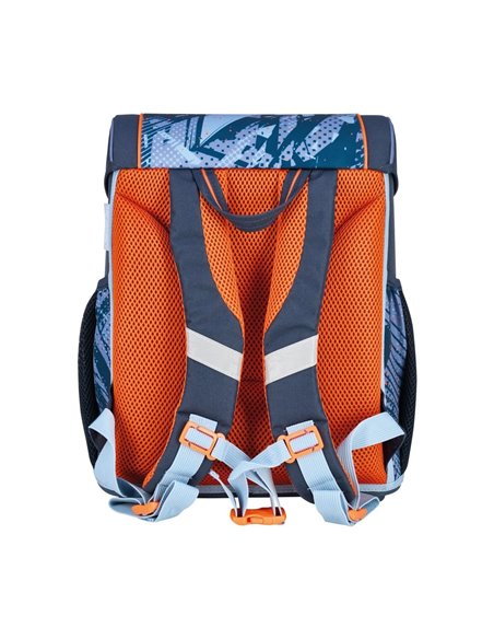 Ghiozdan neechipat loop, motiv techmech