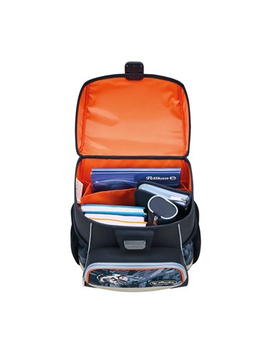 Ghiozdan neechipat loop, motiv techmech