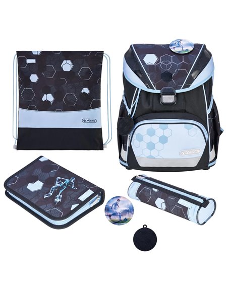 Ghiozdan echipat ultralight xl plus, motiv cyber soccer