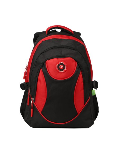 Ghiozdan scoala Ecada 61129, 46 cm, Negru/Rosu