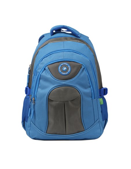 Ghiozdan scoala Ecada 61125, 46 cm, Albastru/Gri