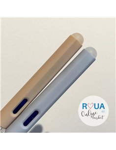 Set 2 stilouri cu cerneala termosensibila + Rezerve, Pastel, Bej/Bleu 2