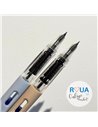 Set 2 stilouri cu cerneala termosensibila + Rezerve, Pastel, Bej/Bleu