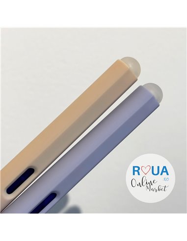 Set 2 stilouri cu cerneala termosensibila + Rezerve, Pastel, Bej/Mov