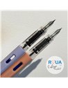Set 2 stilouri cu cerneala termosensibila + Rezerve, Pastel, Mov/Roz