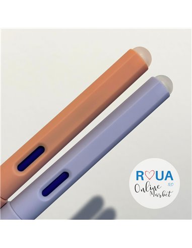 Set 2 stilouri cu cerneala termosensibila + Rezerve, Pastel, Mov/Roz