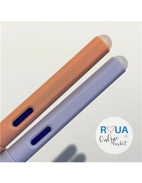 Set 2 stilouri cu cerneala termosensibila + Rezerve, Pastel, Mov/Roz