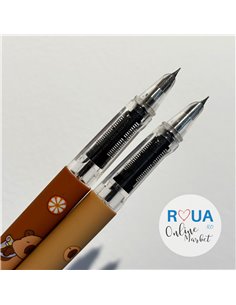 Set 2 stilouri cu cerneala termosensibila + Rezerve, Capybara, Cappuccino 2