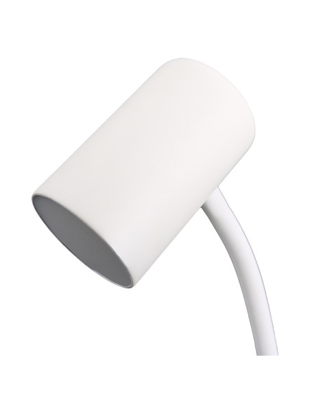 400188805,Lampa unilux led lou portabila pentru birou, design compact cu brat flexibil, comutator tactil, Alba