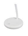 400188805,Lampa unilux led lou portabila pentru birou, design compact cu brat flexibil, comutator tactil, Alba