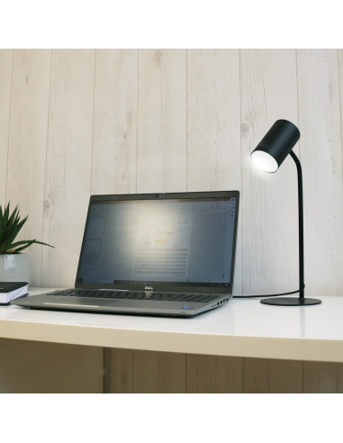 400188806,Lampa unilux led katz pentru birou, design elegant si practic, cap ajustabil, Neagra