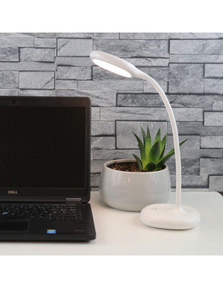 400132274,Lampa unilux led galy 1800 portabila pentru birou, design minimalist si compact, Alba