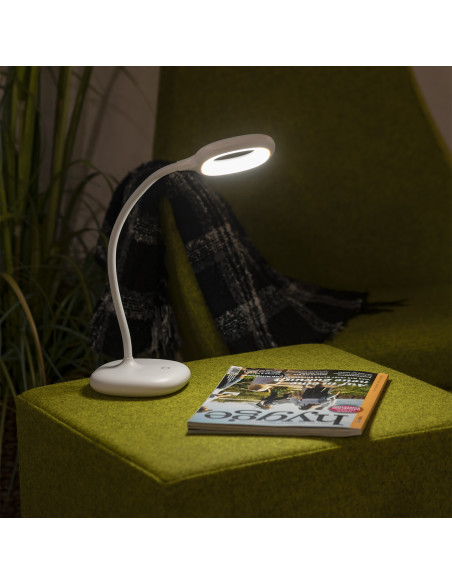 400132274,Lampa unilux led galy 1800 portabila pentru birou, design minimalist si compact, Alba