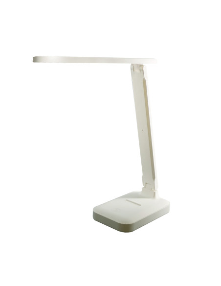 400188497,Lampa unilux led kapa portabila pentru birou, design modern si practic, baterie incorporata, cablu usb inclus, Alba