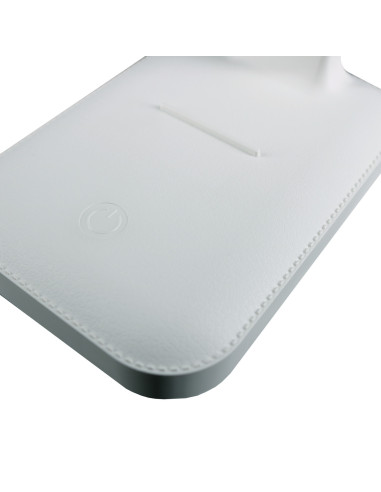 400188497,Lampa unilux led kapa portabila pentru birou, design modern si practic, baterie incorporata, cablu usb inclus, Alba