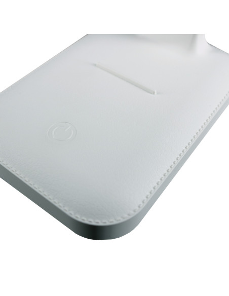 400188497,Lampa unilux led kapa portabila pentru birou, design modern si practic, baterie incorporata, cablu usb inclus, Alba