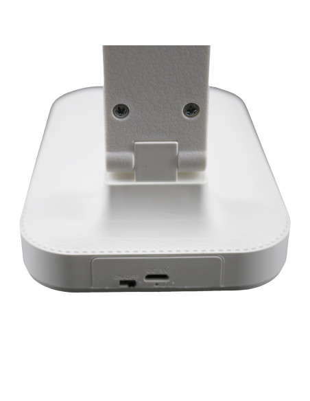 400188497,Lampa unilux led kapa portabila pentru birou, design modern si practic, baterie incorporata, cablu usb inclus, Alba