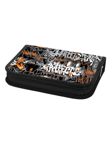 400198285,Penar echipat Herlitz cu 1 clapa, 26 piese, 13.5 x 19.5 x 3.5 cm, motiv Doodle