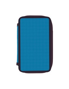 Penar neechipat, 3 fermoare, fermoar mare, interior textil, dimensiune 20 x 13 x 6 cm, motiv uniblue
