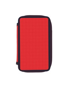 Penar neechipat, 3 fermoare, fermoar mare, interior textil, dimensiune 20 x 13 x 6 cm, motiv unired