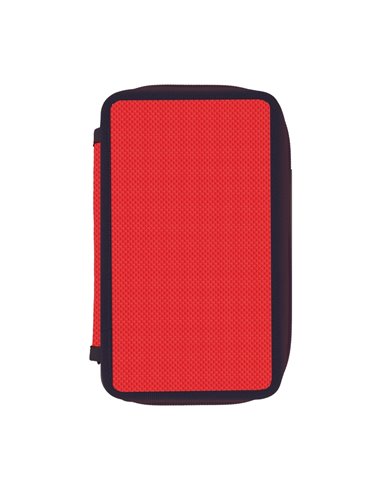 Penar neechipat, 3 fermoare, fermoar mare, interior textil, dimensiune 20 x 13 x 6 cm, motiv unired