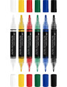 FC285507,Set 6 markere acrilice FABER-CASTELL shake&paint, culori clasice