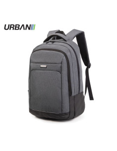 Ghiozdan URBAN GRAY OFFISHOP cu compartiment laptop, 32 x 19 x 47 cm, Gri   2