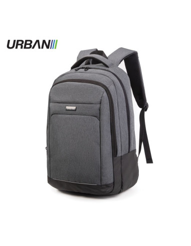 OF658,Ghiozdan URBAN GRAY OFFISHOP cu compartiment laptop, 32 x 19 x 47 cm, Gri