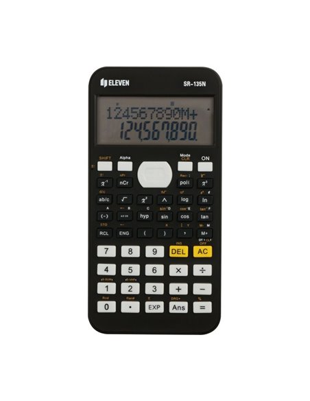 Calculator științific Eleven SR-135N, 12 digiți, 75.5 x 148 x 13 mm, Negru  Calculator științific Eleven SR-135N, 12 digiți, 75.5 x 148 x 13 mm, Negru