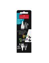 Set 2 markere acrilice FABER-CASTELL shake&paint, alb-negru 