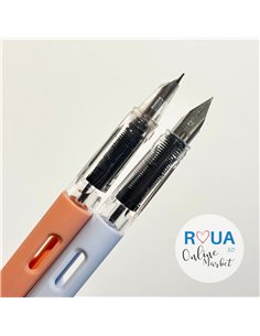 Set 2 stilouri cu cerneala termosensibila 217 + Rezerve, Pastel, Roz/Bleu 2