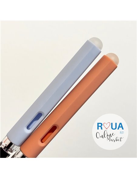 Set 2 stilouri cu cerneala termosensibila 217 + Rezerve, Pastel, Roz/Bleu