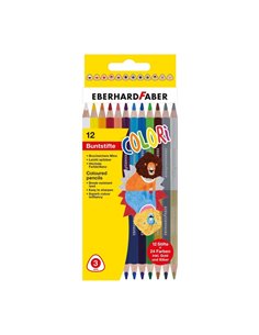 Creioane colorate bicolore 12*2 eberhard faber