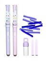 Set 2 stilouri cu cerneala termosensibila + Rezerve, Bunny blueberry