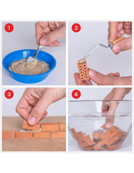 Set Sortiment de Caramizi cu mortar si accesorii