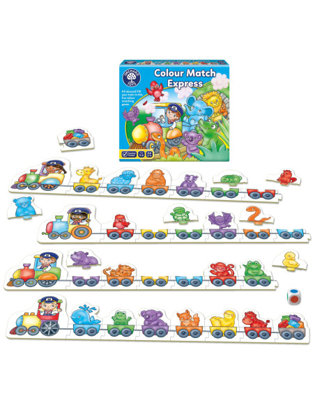 Puzzle de potrivire a culorilor, Trenulet