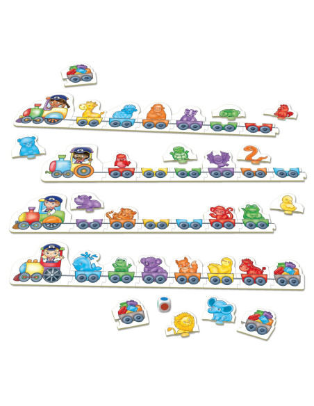 Puzzle de potrivire a culorilor, Trenulet