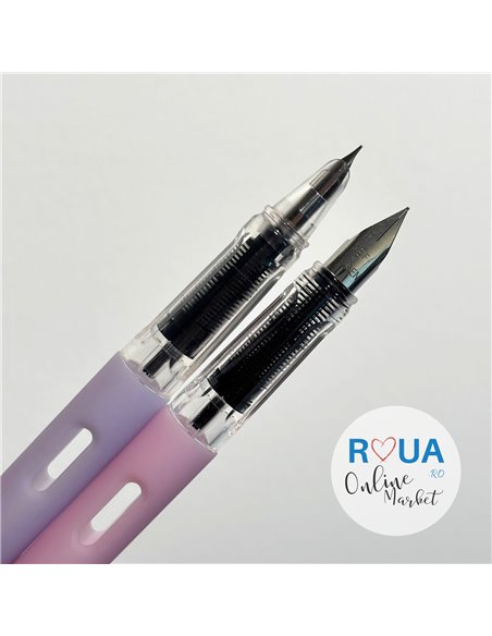 Set 2 stilouri cu cerneala termosensibila + Rezerve, Bunny blueberry