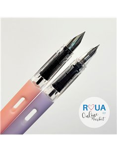 Set 2 stilouri cu cerneala termosensibila + Rezerve, Bunny orange 2