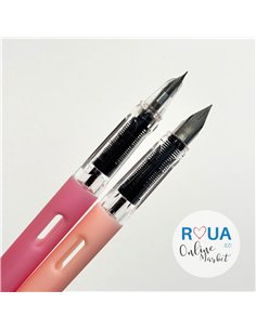 Set 2 stilouri cu cerneala termosensibila + Rezerve, Bunny peach 2