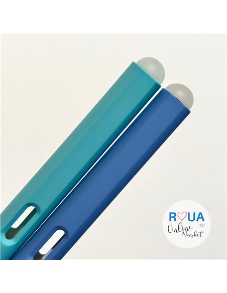 Set 2 stilouri cu cerneala termosensibila + Rezerve, Albastru/Verde