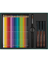 FC217552,Set cadou 17 creioane colorate Albrecht Durer + 3 pitt artist pen + pensula Faber-Castell FC217552