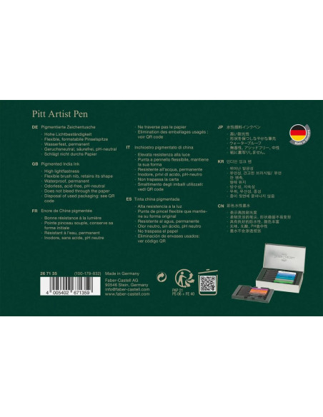 FC267135,Cutie 12 markere pitt artist pen cities new york Faber-Castell FC267135, 12 culori