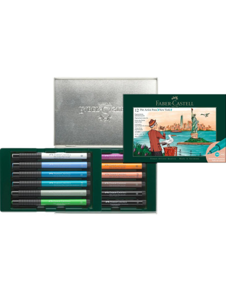 FC267135,Cutie 12 markere pitt artist pen cities new york Faber-Castell FC267135, 12 culori