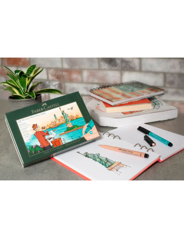 FC267135,Cutie 12 markere pitt artist pen cities new york Faber-Castell FC267135, 12 culori