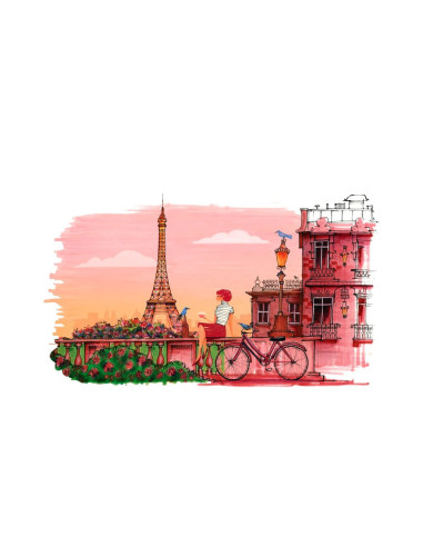 FC267136,Cutie 12 markere pitt artist pen cities paris Faber-Castell FC267136, 12 culori