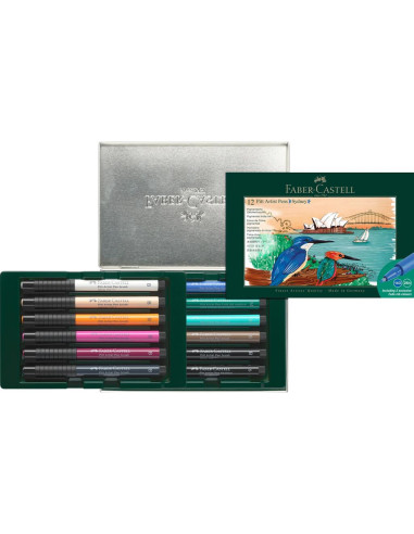 FC267138,Cutie 12 markere pitt artist pen cities sydney Faber-Castell FC267138, 12 culori