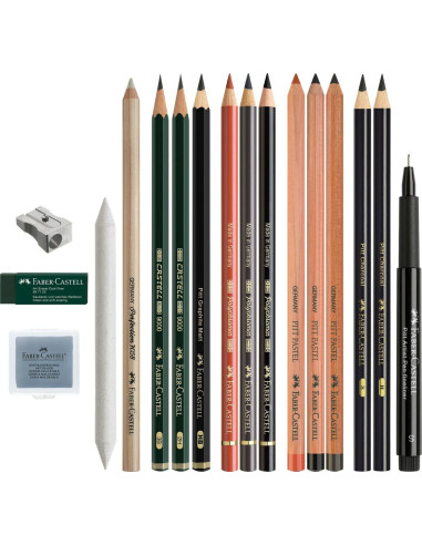 FC112925,Set arta discovery desen uscat Faber-Castell FC112925, 17 piese