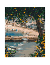 P4275,Set pictura pe numere 40x50cm, Brushme - Un golf pitoresc - pensule, culori, BS53780